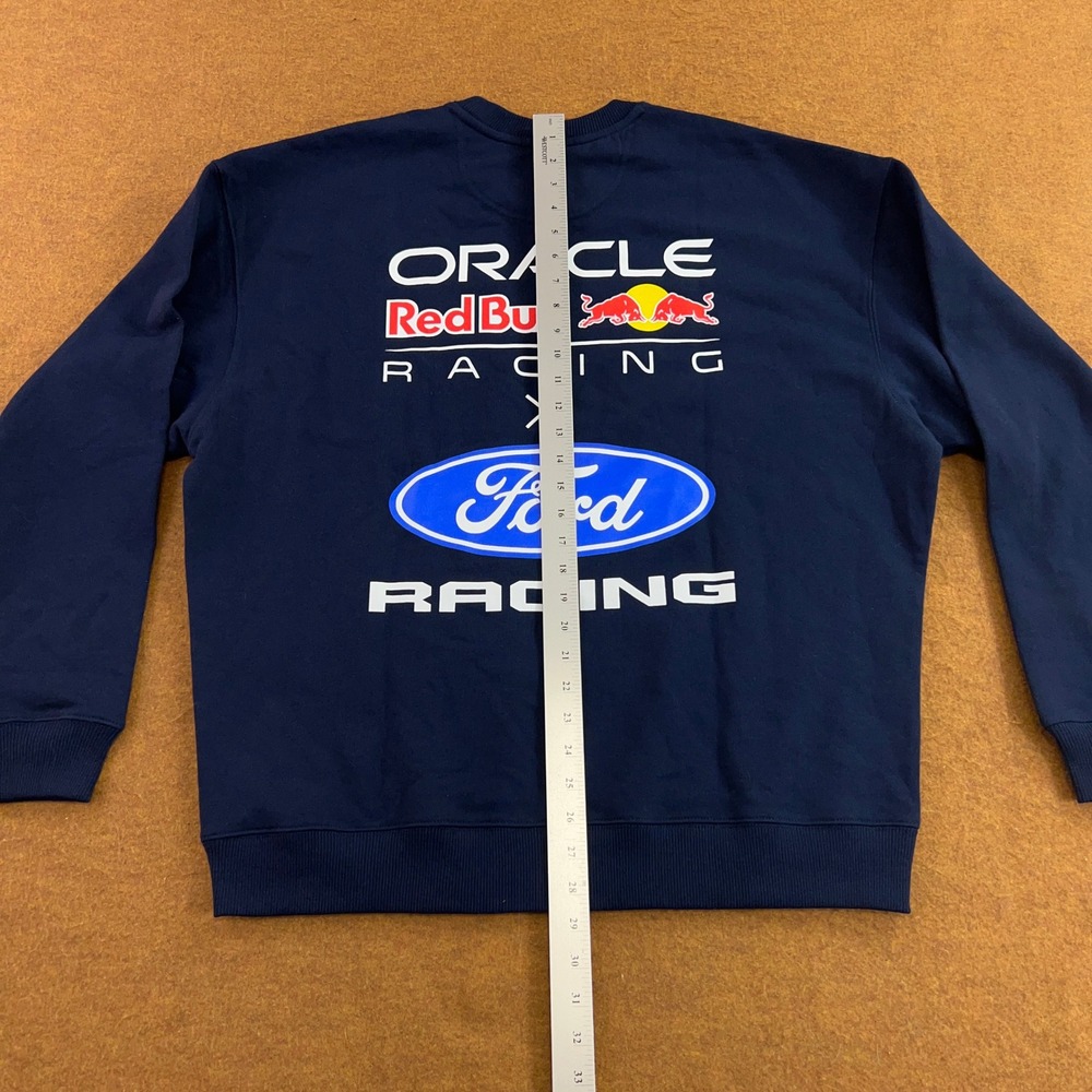 Oracle Red Bull Racing Mens XL Navy Ford Racing Graphic Crewneck Sweatshirt - Picture 7 of 12